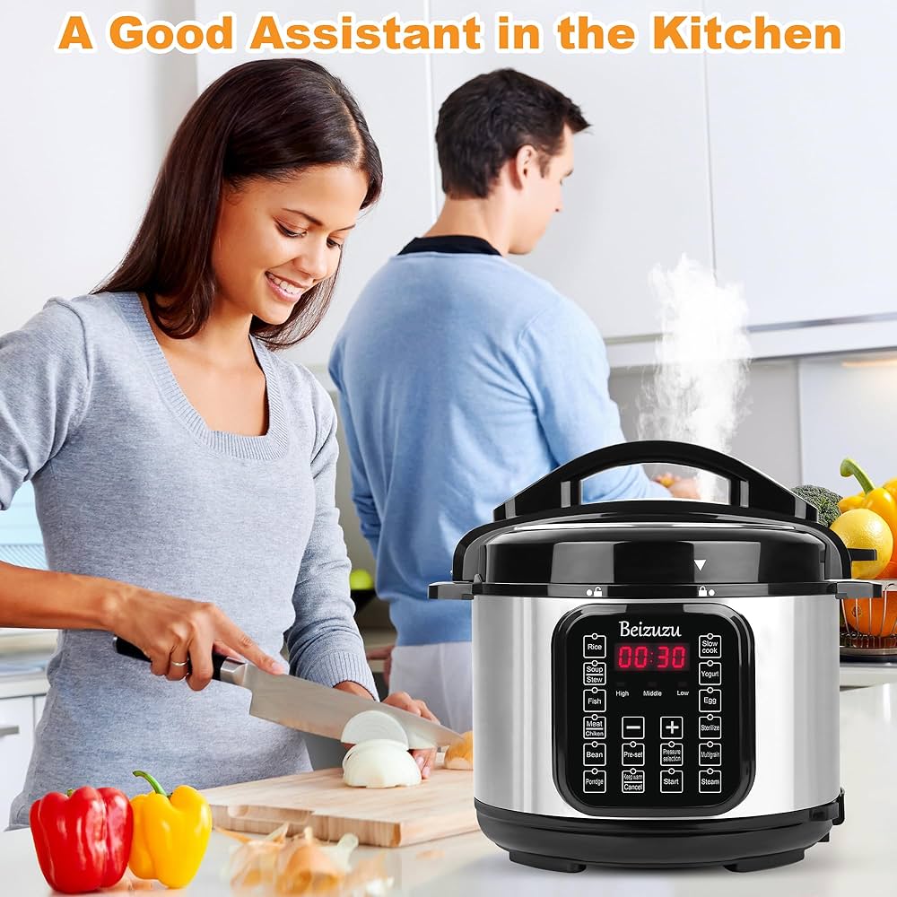 Electric Pressure Cooker: 5 Quart 8-in-1 Multi-Functional